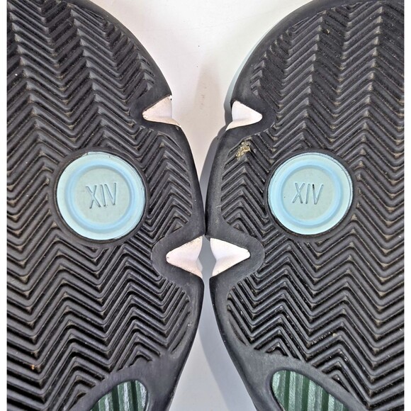 Size 12 - Air Jordan 14 Retro 2016 Oxidized Green 487471-106 White Black Sneaker - Picture 13 of 14